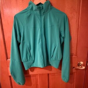 lululemon vibrant green tennis zip up